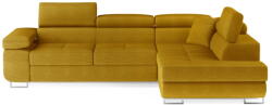 Eltap Sárga kinyitható-tárolóhelyes sarokkanapé (jobb oldali-L alakú) Anton - ELTAP