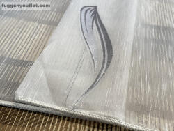 fuggonyoutlet Voile, Seda, fehér alapon szürke, 300x160 cm