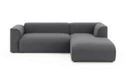 Ropez Sötétszürke sarokkanapé (jobb oldali-heverő résszel) Merid - Ropez