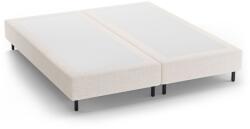 Micadoni Krémszínű kárpitozott franciaágy ágytámla nélkül 180x200 cm Whale - Micadoni