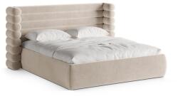 Micadoni Bézs kárpitozott ágyneműtartós franciaágy ágyráccsal 200x200 cm Mount - Micadoni - bonami - 640 830 Ft