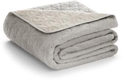 Restilo Szürkésbézs bársony steppelt ágytakaró 170x210 cm Laila - Restilo