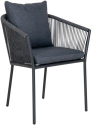 House Nordic Sötétszürke fém-párnázott kerti szék Salerno - House Nordic