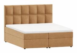 ROPEZ Okkersárga ágyneműtartós boxspring ágy 160x200 cm Flip - Ropez