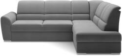 Eltap Szürke bársony kinyitható-tárolóhelyes sarokkanapé (jobb oldali-L alakú) Siber - ELTAP
