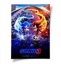 BELATONI Sonic 3 falposter: Gyors, mint a villám, 40x30 cm (Sonic 3: Szybki jak błyskawica)