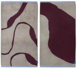 Mette Ditmer Borvörös-szürkésbézs frottír bio pamut törölköző szett 2 db-os 50x90 cm Nova Arte - Mette Ditmer Denmark