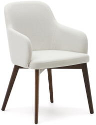 Kave Home Krémszínű kárpitozott karfás étkezőfotel Nelida - Kave Home