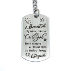 R.M. ékszer Barátok mint a csillagok acél medálos kulcstartó (13236-RM-D)