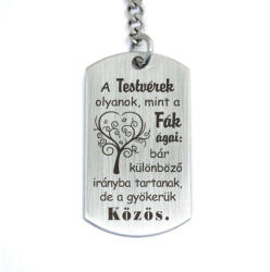 R.M. ékszer A testvérek olyanok acél medálos kulcstartó (14044-RM-D)