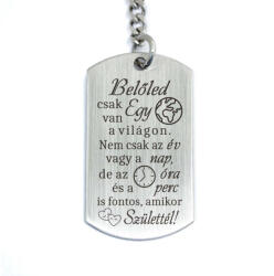 R.M. ékszer Belőled csak egy van acél medálos kulcstartó (13363-RM-D)