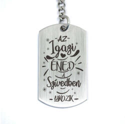 R.M. ékszer Az igazi éned acél medálos kulcstartó (14046-RM-DK)