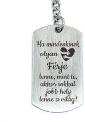 R.M. ékszer Olyan Férje lenne acél medálos kulcstartó (15948RMS)