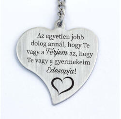 R.M. ékszer Te vagy a Férjem és Apa acél medálos kulcstartó (19682RM)