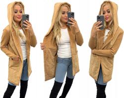 Soprato Velúr Hosszú Kabát Macis Meleg Pulóver L/XL