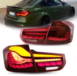  Диодни стопове за BMW F30 sedan (2012-2019) GTS look с бягащ мигач - червени (VD-BMW-0293A)