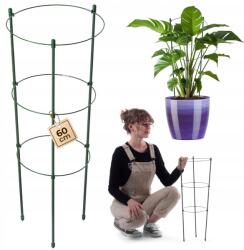 Kadax Gyűrűtámasz Virágnövényekhez 60 cm Fém Kerti Létra (K11339)