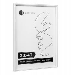 Ertom Képkeret 30x40 oklevél fehér modern skandináv üveg Pamira (Pamira 30x40 Ramka White)