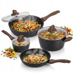 Smile Edénykészlet 7 db-os MGK-24 indukciós alumínium mély serpenyő Non-Stick (MGK-24)