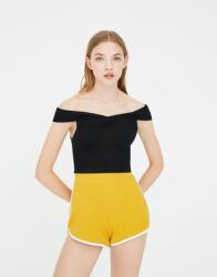 Pull&Bear Pull & Bear Fekete Bordázott Bardotka Felső (xs) (159643)