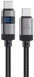 ACEFAST Cablu Date si Incarcare USB-C - USB-C Acefast C15-03 Display, 60W, 1.2m, Negru - typec