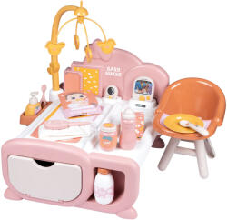 Smoby Centru de ingrijire pentru papusi Smoby Baby Nurse Cocoon Nursery 3 in 1 cu 16 accesorii (S7600220393)