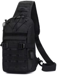 DRAGOWA Tactical Rucsac cu o singură curea DRAGOWA TACTICAL Oscar, negru