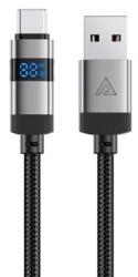 ACEFAST Cablu Date si Incarcare USB-A - USB-C Acefast C15-04 Display, 66W, 1.2m, Negru - typec