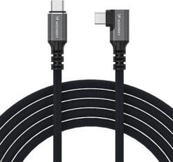 Wozinsky Cablu USB-C Thunderbolt 4 Wozinsky WPS2-UY41S, unghiular, 240W, 2m - Negru