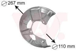 VAN WEZEL Ochranný plech proti rozstreku, Brzdový kotúč VAN WEZEL 5830372 (5830372)
