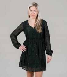 ONLY ruha, mini, fodros, V-nyakkivágású, hosszú ujjú, Size XS, zöld (476314)