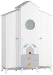  Трикрилен детски гардероб bird house