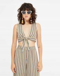 Pull&Bear Pull & Bear Kötött Csíkos Felső V Neck (M) (157705)