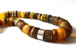  Borostyán nyaklánc természetes borostyán tallérok, nagy borostyán gyöngyök