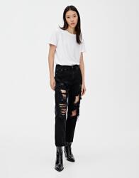 Pull&Bear Pull & Bear Fekete Lyukacsos Farmernadrág (32) (228879)