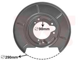 VAN WEZEL Ochranný plech proti rozstreku, Brzdový kotúč VAN WEZEL 0620374 (0620374)