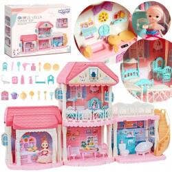 Woopie Babaház 2 szintes Castle Villa XXL Woopie Játékbaba és Bútor szett (50025)