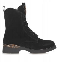 Filippo Bőr Kényelmes női fűzött Filippo bakancs DBT7221/25 Bk (DBT7221/25 BK)