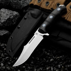 HUANG FU Túlélő taktikai kés, fix pengés kés, kültéri egyenes kés (888999162615)