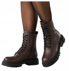 Casu Csokoládé Bokacsizma Női Bőr Platform Fűzött Kényelmes Divatos r 39 (7100940000399)