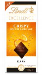 Lindt Excellence Crispy Wafer and Orange 100g (3046920024143)