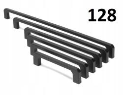 Nomet Bútorfogantyú egyenes fekete matt 128mm (prosty)