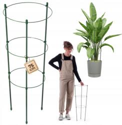 Kadax Gyűrűtámasz Virágnövényekhez 75 cm Fém Kerti Létra (K11340)