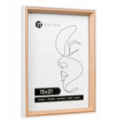 Ertom Képkeret 15x21 fehér természetes modern skandináv Pamira (Pamira 15x21 Ramka L.Brown)