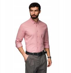 Ombre Divatos férfi pamut ing zsebbel rózsaszín regular fit V3 K700 méret M (182725)