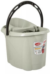  Felmosó vödör 12 literes műanyag kicsavaró kosárral szürke_UP601 (UP601-002)