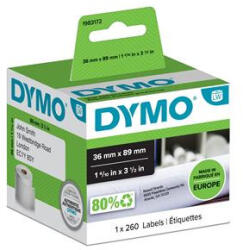 DYMO Etikett, LW nyomtatóhoz, tartós, 36x89 mm, 260 db etikett, DYMO
