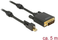 Delock Kábel mini Displayport 1.2-dugós csatlakozó csavarral > DVI-csatlakozódugó 4K 30 Hz aktív 5 m (85637) (85637) - flylite