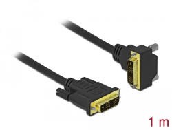 Delock DVI kábel 18+1 apa - 18+1 apa hajlított 1 m (85901) - flylite