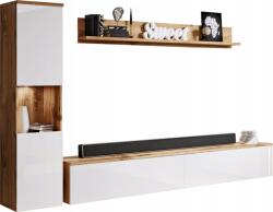  3 részes nappali felső elem, fényes előlapok, oszlop, TV-szekrény 180 cm wotan